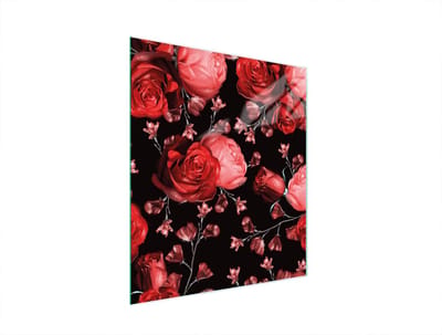 TMK ArtDeko - Snijplank - Rood - Glazen Beschermplaat - 45x52 cm