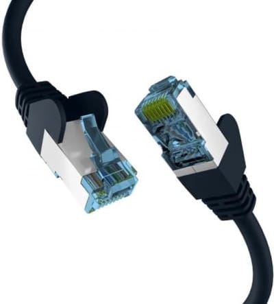 CAT7 sFTP kabel 1 meter Zwart