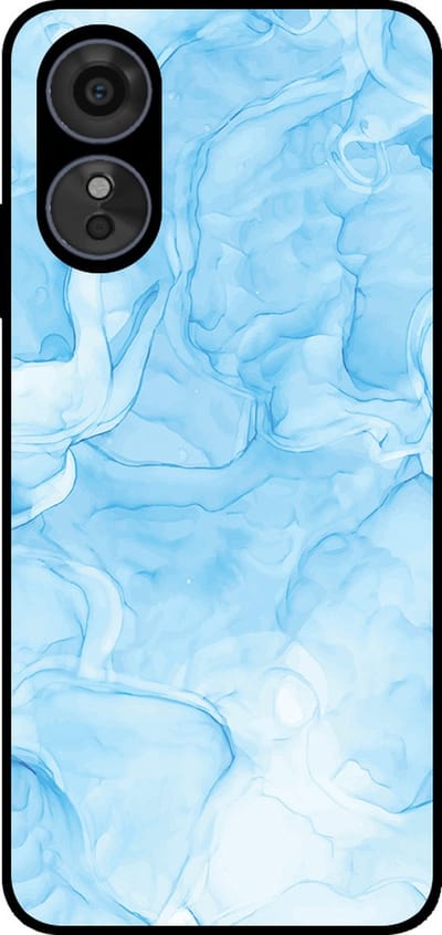 Smartphonica Telefoonhoesje Geschikt voor Oppo A1 / A98 / F23 met marmer opdruk - TPU backcover case marble design - Lichtblauw geschikt voor Oppo A1;Oppo A98;Oppo F23