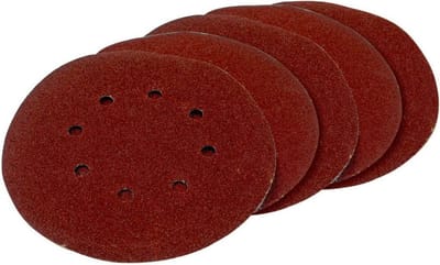 FERM - AGA1022 - Schuurpapier - Klittenbandbevestiging - 5 stuks - Diameter - 180mm - 2 stuks - Grof - Korrel 80 - 3 stuks - Fijn - Korrel 120 - Schuurschijf - Universeel - Zeer geschikt op FERM - AGM1120P - AGM1084P - AGM1037 - Haakse poetsmachines