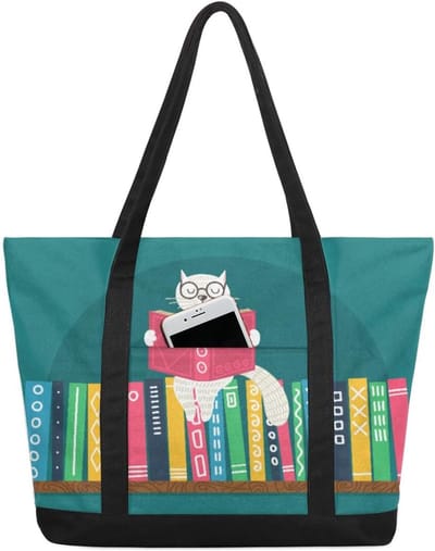Canvas Draagtas - Schoudertas Dames - Dagelijks Gebruik - Grote Capaciteit - 51.8 cm - Multicolor