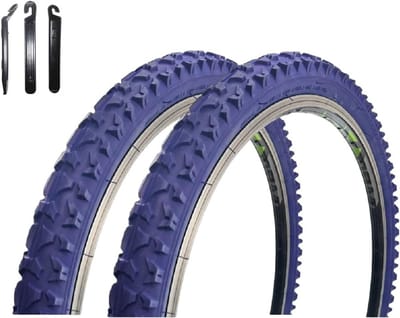 Fietsbanden Set - Banden en binnenbanden - Comfortabel Fietsen - Inclusief bandenlichters - 26 inch - Donkerblauw