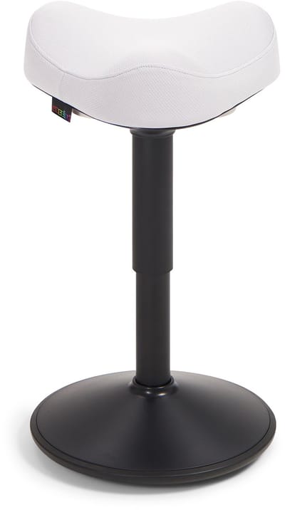 Wobblez® Soothe Wiebelkruk met Zadel - in hoogte verstelbare zadelkruk van 45-65 cm - Grijze zitting Zwart frame