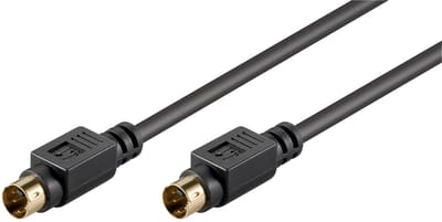 Goobay S-Video aansluitkabel, 5 m, 4 pins mini-DIN-connectoren voor een minimale transmissieweerstand en een maximale kwaliteit, Verbinding
