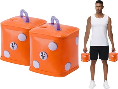 SnelShoppen - Draagbare Watergevulde Dumbbells Set, Vouwbare en Verstelbare Dumbbells 7kg/Paar, Ideale Fitnessapparatuur voor Kerntraining en Krachttr