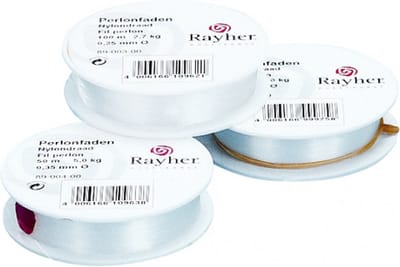 Rayher Nylon draad - wit - 0,35 mm - 50 m - hobby draad - sieraden maken - knutselen