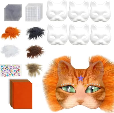 Set van 10 Lege Papieren Maskers voor DIY, Carnavals, Cosplay en Halloween - Wit en Aanpasbaar