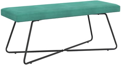 vidaXL - Bank - Turquoise - 110 - x - 40 - x - 45 - cm - fluweel