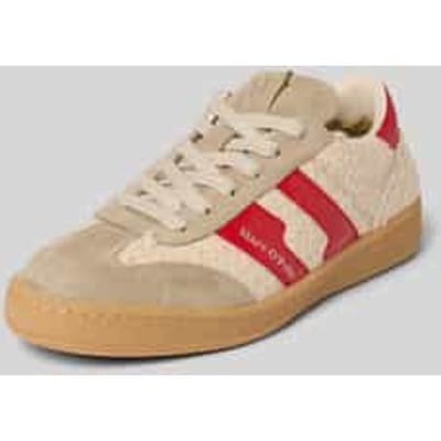 Lage sneakers met runderleer