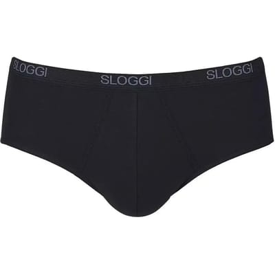 sloggi men Basic Heren Midi slip - Zwart - Maat S