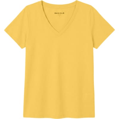V-neck Premium T-shirt GEEL