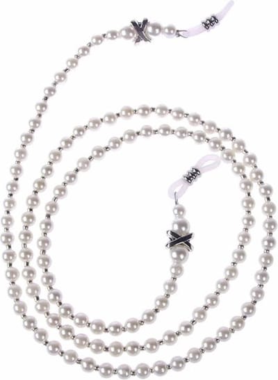 Fako Bijoux® - Brillenkoord - Parels - 5mm - 75cm - Parelmoer