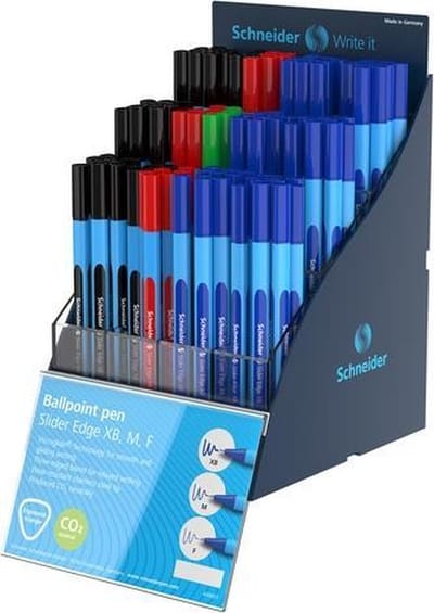 Balpen Schneider Slider Edge XB 1,4mm SIS-display 120 stuks Franstalig S-304092