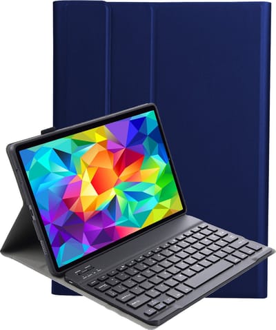 Hoesje - Geschikt voor Samsung Galaxy Tab A 10.1 (2019) - Toetsenbord Case - Keyboard Book Cover - Hoes - Donkerblauw