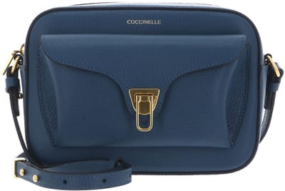 COCCINELLE Leren schoudertas Beat Soft Camera Bag Deep Blue blauw
