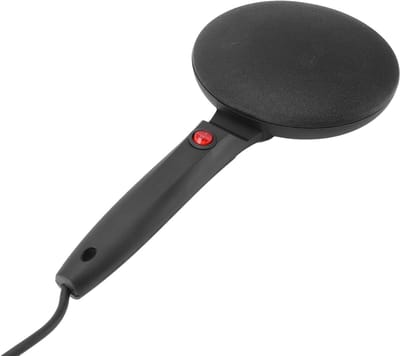 Elektrische Crêpepan - Pannenkoekenpan Ronde Pan - Ontbijt Maken - Automatische Temperatuurregeling - 20 Cm - Zwart