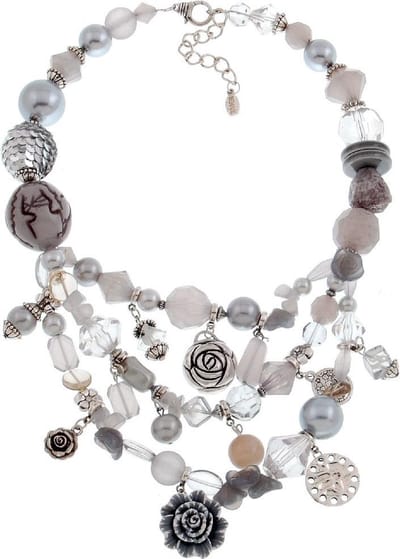 Behave - statementketting dames - boho mix stijl - bloemdetails