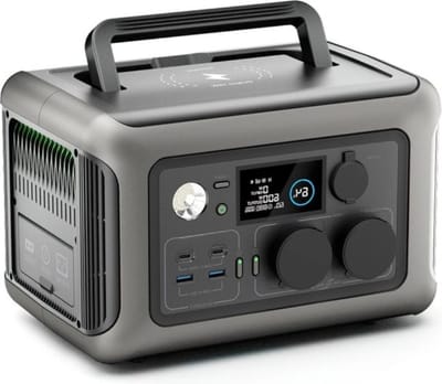 D&A Draagbare stroomgenerator - 1200 W - 2 x 600W - Powerstation - Krachtcentrale - Noodstroom - Camping batterij - Zonne-energie