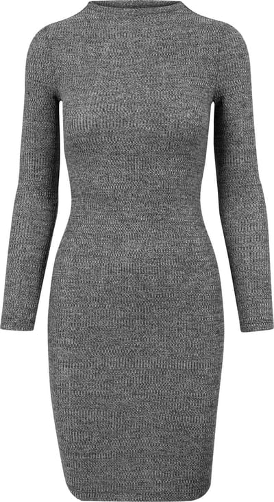 Dames - Vrouwen - Goede Kwaliteit - Modern - Urban - Streetwear - Casual - Ladies - Rib Dress - Ribster jurk charcoal