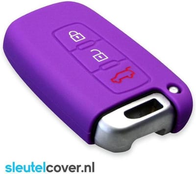 Autosleutel Hoesje geschikt voor Hyundai - SleutelCover - Silicone Autosleutel Cover - Sleutelhoesje Paars