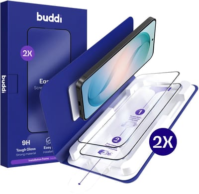 2-Pack Screenprotector Geschikt voor Samsung Galaxy S26 - Buddi Easy Fit Tempered Glass met Installatietray - 9H+ Gehard Glas - Case Friendly Glasplaatje - Eenvoudige montage