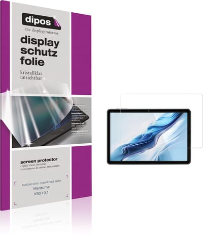 dipos – 2x Beschermfolie geschikt voor Mentume K50 10.1 | Krasbestendige & heldere Screenprotector Ultra-Thin