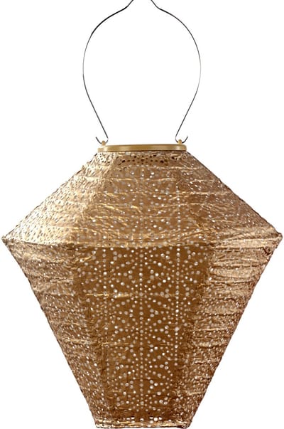 Lumiz Solar Tuinverlichting - Tuinverlichting op zonne energie - Buitenlampjes - Tuinverlichting op zonneenergie - Buitenverlichting - Buitenlamp - Decoratie - Sashiko Diamond - 28 cm - Goud