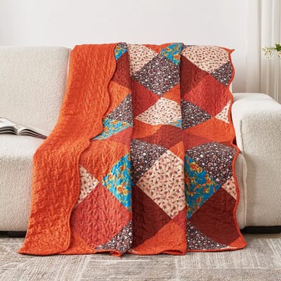 Dailygoods- Sprei Gewatteerd - Patchwork - 150 x 200 cm - Microvezel - Lichtgewicht - Comfortabele Slaapkamer Decoratie - Dekbedovertrek
