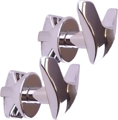 WillieJan Dubbele Radiator Handdoekenhaak 910C - Chroom - set 2 stuks dubbele haak  - Radiatorbevestiging - Zonder boren