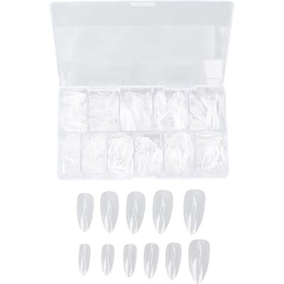 500 pièces Transparent Tip d'ongle Professionnel Maison Salon Portable DIY Faux Ongle Set Accessoire pour