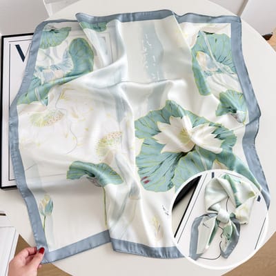 Dames Sjaal - Sjaals - Stola - Vierkante doek - Elegant Stijlvol Dames haar sjaal - Satijn zijde - Hals sjaaltje - Sjaaltje Satijn - Neksjaaltje - Omslagdoek Modesjaals - Neksjaal - Klein Sjaaltje -Tianda Liuha-70*70CM