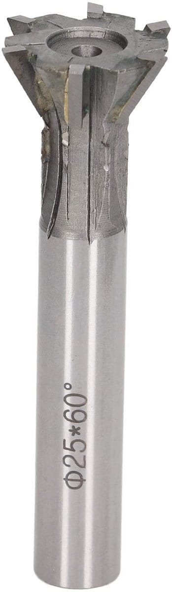 Allecto - Frees Cutter - 6-Fluiten Dovetail - 25mm - HSS voor Metalen Bewerking - Geschikt voor Precisiewerk - Ideaal voor Hobbyisten