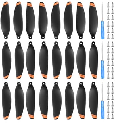 Propeller set voor Mini drones, 24 vervangende luchtschroeven met schroevendraaier en schroeven voor optimale prestaties