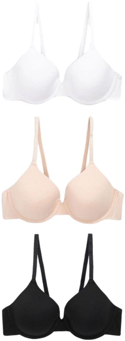 Next - Dames - Set van 3 ultiem comfort beha's met vullingen en hele cups - Zwart