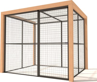 Wood Selections Kattenren Olivia - Kattenrennen - Kattenhuis - kattenkooi - Kattenhok - Dierenverblijf - Buitenren - Kattenverblijf voor buiten