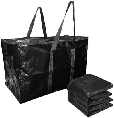 Set verhuis- en opbergzakken met ritssluiting - waterdicht - 70 x 35 x 42 cm (4 stuks)