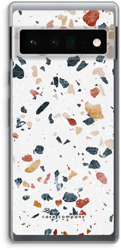 Case Company® - Hoesje geschikt voor Google Pixel 6 Pro hoesje - Terrazzo N°4 - Soft Cover Telefoonhoesje - Bescherming aan alle Kanten en Schermrand