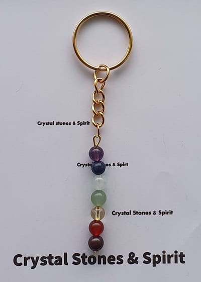Sleutelhanger "De Zeven Chakra's" goudkleurig