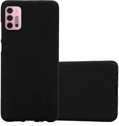 Cadorabo Hoesje geschikt voor Motorola MOTO G10 / G30 in FROST ZWART - Beschermhoes gemaakt van flexibel TPU silicone Case Cover