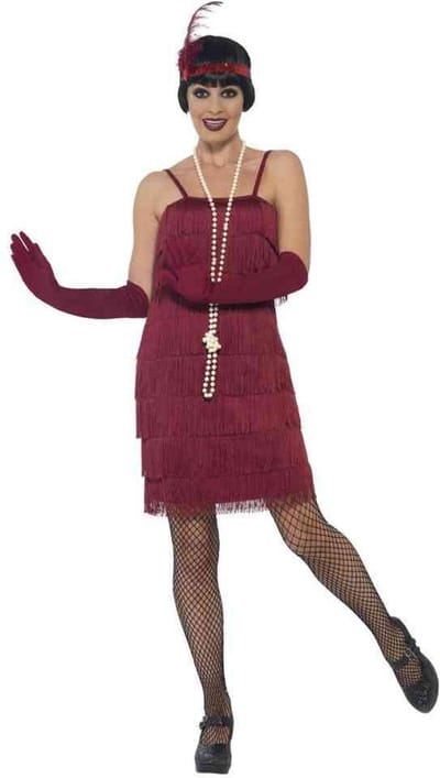 Smiffys - Flapper Kostuum - M - Rood