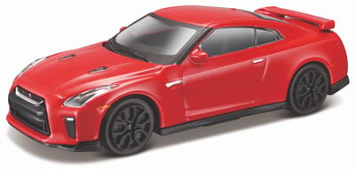 Bburago Nissan Gt-R - Modelauto - Schaal 1:43 - Rood