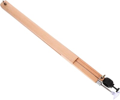 Grote Houten Passer - Meetgereedschap Tekenen - Wiskunde Lesgeven - Verstelbare Penhouder - 52cm Cirkel - Beige