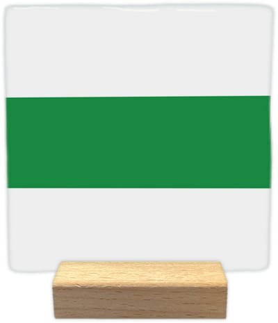 Groningen - Keramische decoratie tegel - incl. houten presenteerblok