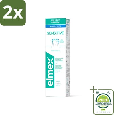 Elmex Tandpasta Sensitive Gentle White 75 ml - Voordeelverpakking - 2 stuks - Tandpasta - Mondhygiëne