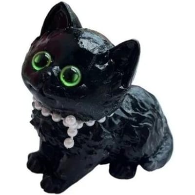 Mignon Squishy Chat Noir Jouet à Presser Dessin Animé Décompression Chat Jouet Sensation Gelée Douce Jouet à Presser Cadeaux de Noël Anti-Anxiété Jouets à Presser black