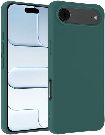 Hoesje - Geschikt voor Apple iPhone Air - Sterk & Shockproof - Siliconen Case - Hoes Cover - Telefoonhoes - Donkergroen