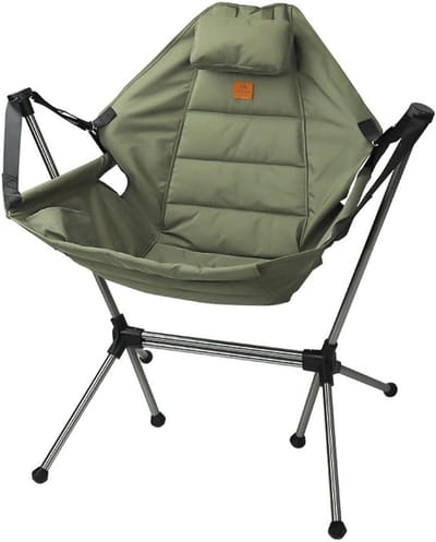 Outdoor Klapstoel - Draagbare Kruk - Kamperen Picknick - Zijvakken Inclusief - 356 Inch Hoog - Groen