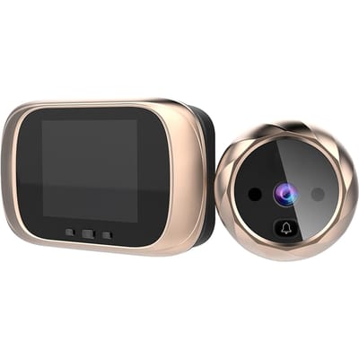Digitale deurspion kijkgaatje deurcamera deurbel 2,8-inch LCD-scherm Nachtzicht Fotoshoot Digitale deurbewaking voor thuisbeveiliging goud