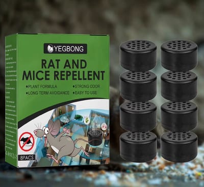 Rattenverjager & Muizenverjager - 8 Stuks - Diervriendelijk - Natuurlijke Pepermuntolie - Effectief tegen Muizen, Ratten, Ongedierte, Spinnen & Kakkerlakken - Diervriendelijk - Voor Binnen & Buiten