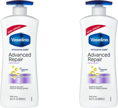 Vaseline Advanced Repair With Pump Body Lotion - 2 x 600 ml